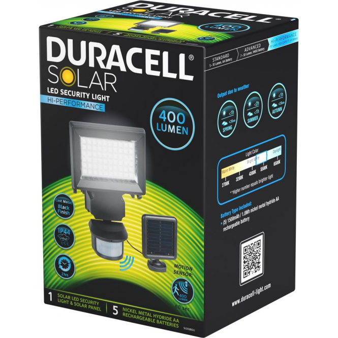 Duracell Solar Security Light 400 Lumen