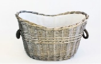Oval Honey Willow Basket with Liner