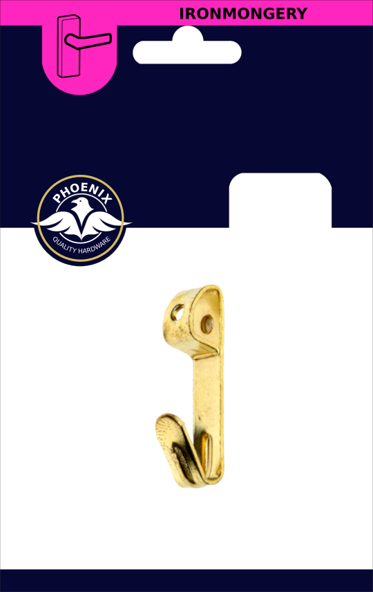 Phx No. 2 Single Picture Hook Brass