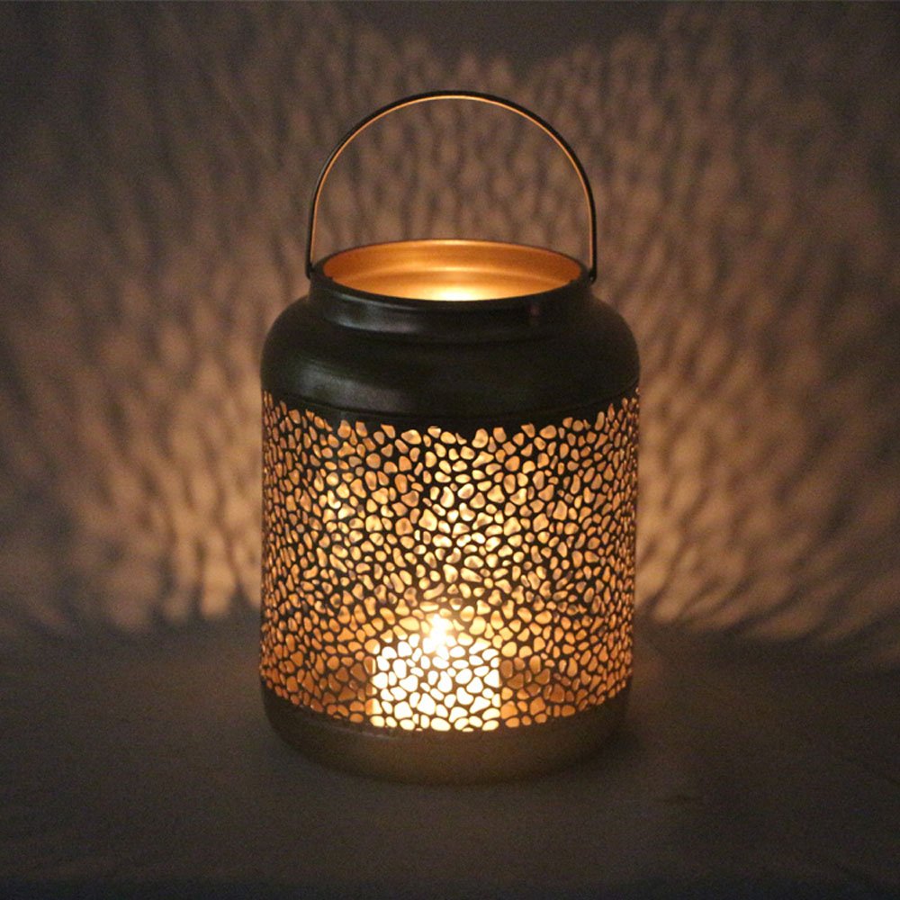 Gold metal lantern