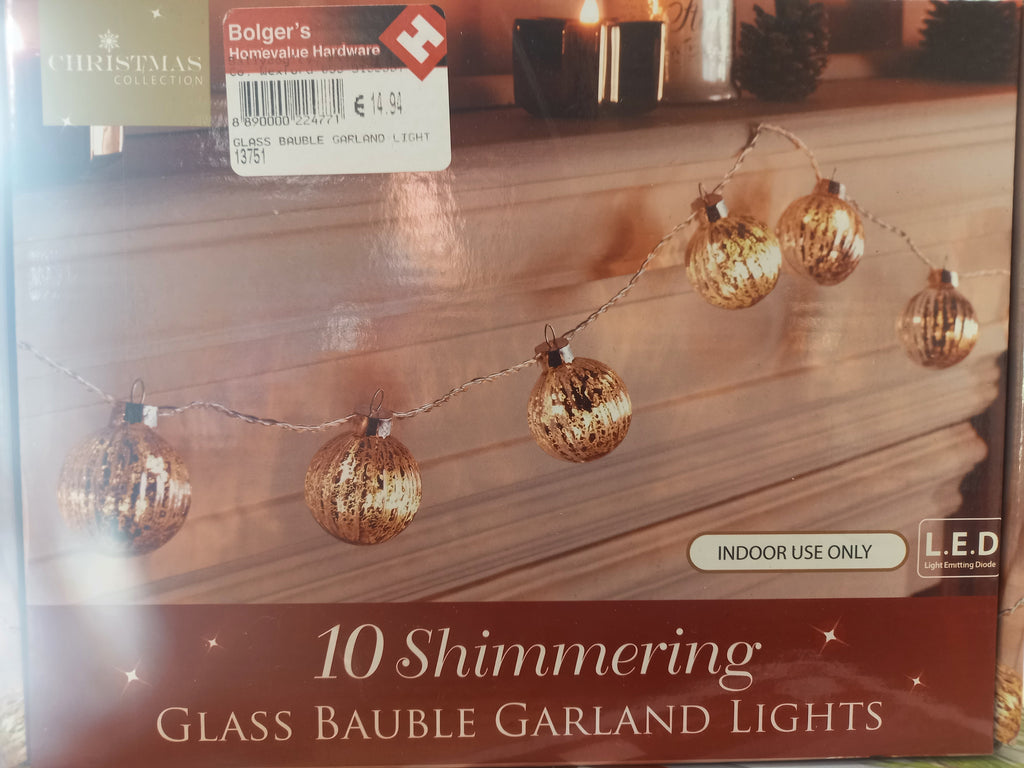 Glass Bauble Garland Lights