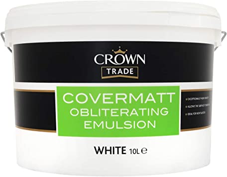 Crown Trade Covermatt Obliterating Emulsion White 10lt