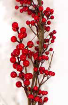 6ft / 180cm Red Berry Christmas Garland