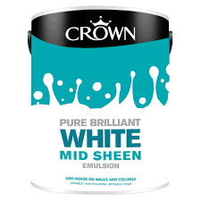 Brilliant White Crown Mid Sheen Emulsion 2.5lt