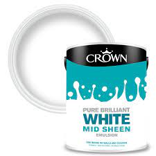Brilliant White Crown Mid Sheen Emulsion 5lt