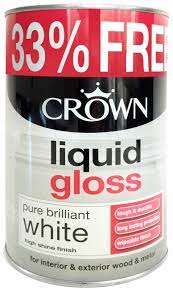 Crown liquid gloss Pure Brilliant White 1L