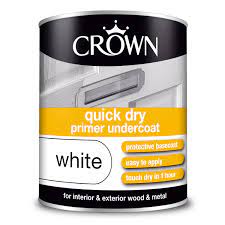 Crown Quick Dry Primer Undercoat White 750ml
