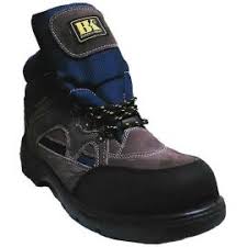 Black Knight Brown on Navy Safety Boots